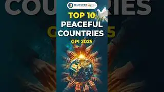 Top 10 Peaceful Countries | GPI 2025  #shorts #upsc