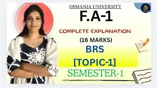 F.A-1 | FINANCIAL ACCOUNTING 1 | SEM-1 OU | BANK RECONCILIATION STATEMENT BRS | &lrm;⁨@shivanipallela⁩&nbsp; 