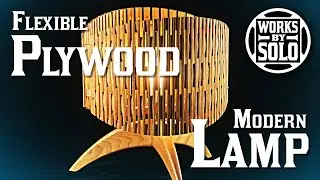 FLEXIBLE PLYWOOD LAMP // MID CENTURY MODERN // CNC CIRCULAR SAW // CNC MACHINING TIPS AND TRICKS