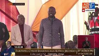 SIFUNA Powerful Tribute at Cyrus Jirongo funeral, VOWS he is in ODM to Stay.