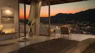 RELAX | Luxury Coastal Night Bedroom Ambience with Smooth Piano