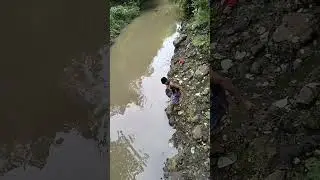 pamingwit dito sa amin sa Negros gamit ang kawayan. #fishing #fishingvideo #riverside #viralvideo