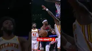 Clint Capela with the most acrobatic steal I have ever seen😳🤯