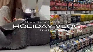 week long holiday vlog🪷: sewing, road trip, yoghurt bowl, journaling & blue skies.