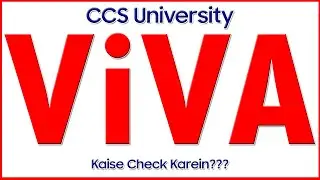 CCS University VIVA Date 2020