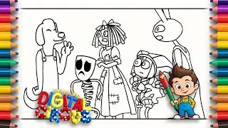 🎨 The Amazing Digital Circus Coloring Book 🖌️ Coloring  favorite cartoon characters  ✏️