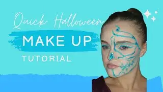  Frozen Skull Glam Makeup | Icy Blue Halloween Look ❄️💀