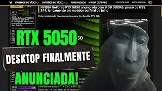 RTX 5050 Desktop Finalmente anunciada! #gpu #nvidia #pc