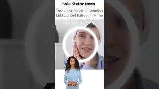 Sleek LED Lighted Mirror for Bathrooms &ndash; 3 Color Lighting, Memory Function & 3X Magnification