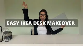 EASY IKEA desk makeover with contact paper!