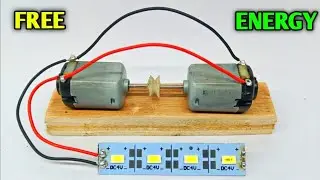 Free energy with two dc motor | How to make free electricity with small dc motors