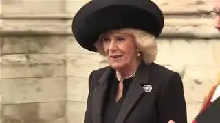 Duchess of Cornwall leaves Lord Carrington's memorial service