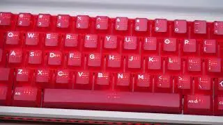 Domikey Ruby Keycaps on T2 keyboard kit
