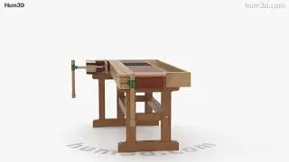 Woodworking Workbench 3D model by 3DModels.org