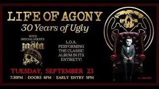 Life of Agony DAMNED IF I DO Ugly 30th anniversary tour Pittsburgh
