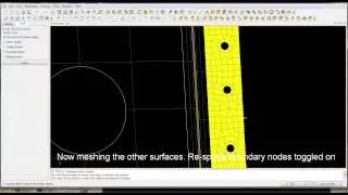 NISA PRESYS FEA  meshing screw/washer areas and model