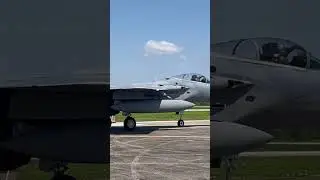 Bayou Militia F-15C Eagle taxi | New Orleans Airshow 2024 #airshow #fighterjet #f15 #f15eagle