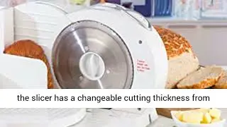 Progress EK3683P Compact Electric Food Meat Cheese Bread Slicer Slicing Machine, Adjustable Cutting
