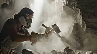 Building A Secret Luxury Glass Room Inside A Waterfall Cave (ASMR)