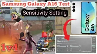Samsung Galaxy A16 pubg test |sensitivity setting |graphics test |bgmi sensitivity setting galaxya16