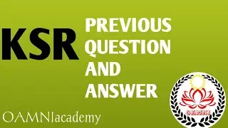 KSR previous question and answers/ Department al test classes