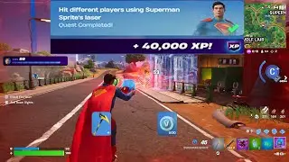 How to EASILY Hit different players using Superman Sprite's laser in Fortnite locations Quest!