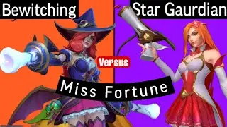 Bewitching Miss Fortune Wild Rift Star Guardian Miss Fortune versus side by side skin comparison
