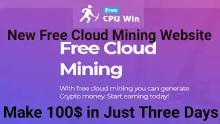 New Free Cloud Mining Website | Bitcoin Cloud Mining site 2022 | Crypto Mining | Bitcoindark Review