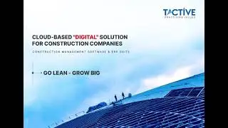 Tactive Product Brochure - End to End ERP Solution for Construction Industry