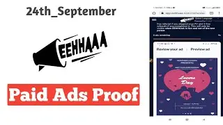 #eehhaaa Paid Ads 🔴 Live Proof 24th_September #jaalifestyle #workfromhome #onlineearning