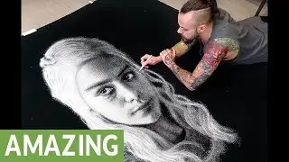 Artist creates mind-blowing salt portrait of 'Game of Thrones' character