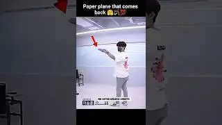 paper plane that comes back 😱 , how to make a paper boomerang airplane #shorts #paper