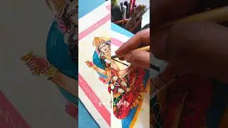 Santoshi Mata watercolor painting #painting #watercolor #artwork