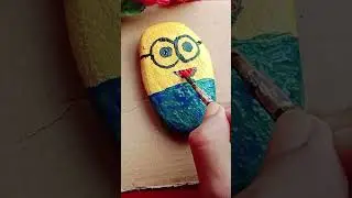 stone art🖌️ 🎨 #art #colourful #colors #stone #creativity #cute