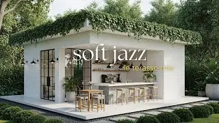 RELAXING JAZZ CAFE OUTDOOR | FRESH GREEN MORNING VIBES 🌿☀️ | FOCUS MUSIC 🎶