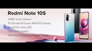 Latest Redmi Note 10S (Shadow Black, 6GB RAM, 64GB Storage) - Super Amoled Display | 64 MP  Camera