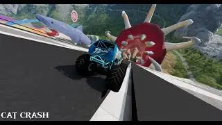 MONSTER TRUCK vs GIANT WORM | Cat Crash - BeamNG.Drive