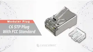 C6 STP Shielded RJ45 Modular Connector for Internet Cable complied with FCC standard