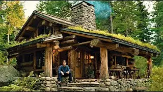 30 Days Alone: Building a Long Term Stone & Wood Shelter for Winter Survival