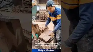 Traditional chinese roof tiles making- The workers do their job perfectly || #machine #shorts