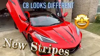 C8 CORVETTE CARBON FLASH FENDER HASH & STINGER HOOD INSTALLATION!!!
