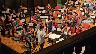 Cyso rehearsal at the pomona college conducted by Tammy