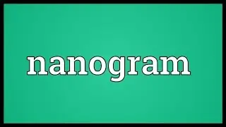 Nanogram Meaning