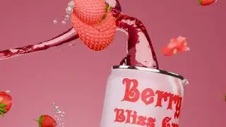 Strawberry Drink 3D Product Animation |  Bottle CGI & Liquid Simulation | Pixboard VFX Studio