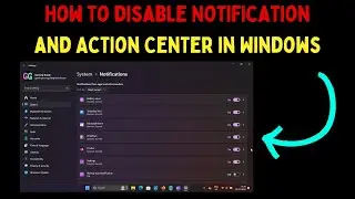 How to Disable Notification and Action Center in Windows 11