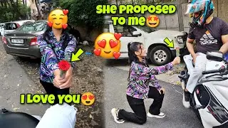 लड़की ने मुझे PROPOSE🤩 किया || She Proposed To Me 💞 | Ladki Ne Mujhe Rose Diya #propose #love #cute