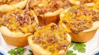 BACON CHEESEBURGER BISCUIT CUPS