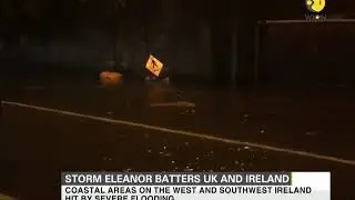 Storm Eleanor batters UK and Ireland