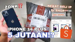 CUMA 5 JUTA⁉️UNBOXING IPHONE 14 PLUS INTER, NEKAT BELI DI SHOPEE LAGI | RSIM SIM STICKER TANAM