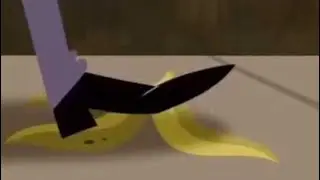 Zach Varmitech walks into a banana slip (Wild Kratts)